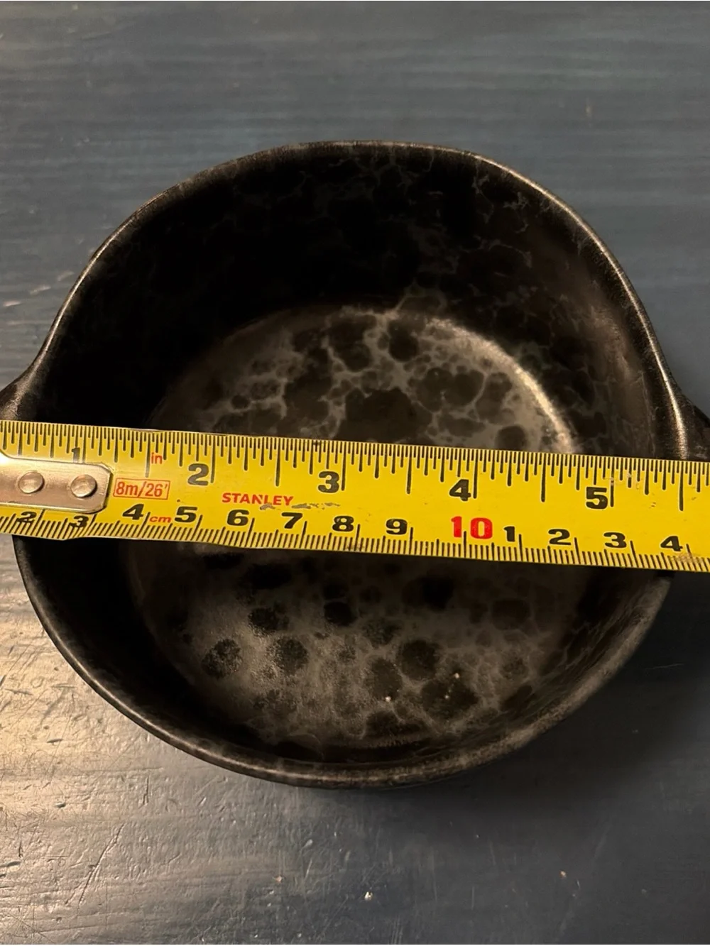 Vintage Bennington Pottery soup bowl croc David Gil Black Slate